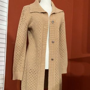 Retro New York & Co, Long Sweater, Size-Lg, Color Wheat.